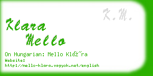 klara mello business card